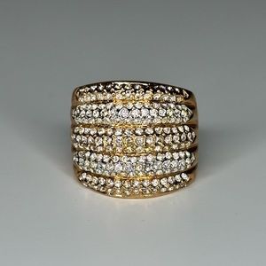 Golden Fashion Ring Size 9.5